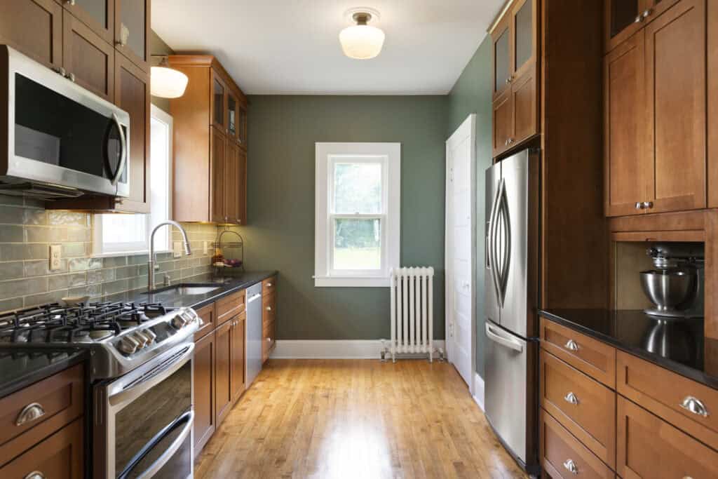 Wood tone kitchen remodel in South Minneapolis Craftsman bungalow